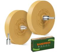 SANDPROX 2 Pack Rubber Eraser Wheel Glue Removal Wheel Drill with Adapter for Remove Car Decals Vinyl Tape