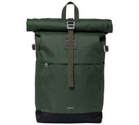 Sandqvist - 23L backpack - Icon Rolltop Backpack 14" Dawn Green/Dark Brown Leather in Leather - Khaki Khaki one size