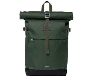 Sandqvist - 23L backpack - Icon Rolltop Backpack 14" Dawn Green/Dark Brown Leather in Leather - Khaki Khaki one size