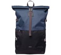 Sandqvist - 26L Backpack - Icon Rolltop Backpack L Black/Navy in Leather Black one size