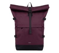 Sandqvist - 26L Backpack - Icon Rolltop Backpack L Cabernet in Leather - Burgundy Burgundy one size