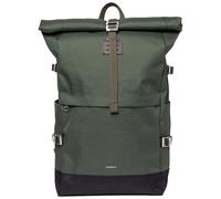 Sandqvist - 26L backpack - Icon Rolltop Backpack L Dawn Green in Leather - Khaki Khaki one size