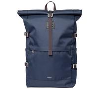 Sandqvist - 26L backpack - Icon Rolltop Backpack L Navy in Leather Navy one size