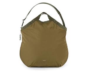 Sandqvist Grid Handbag 40 cm with expansion pleat olive
