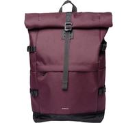 Sandqvist - 26L Backpack - Icon Rolltop Backpack L Cabernet in Leather - Burgundy Burgundy