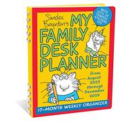 Sandra Boynton's My Family Desk Planner 17-Month 2023-2024 Weekly/Monthly Organizer Calendar