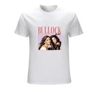 Sandra Bullock 90's Retro Style Men Cotton T-Shirt Short Sleeve White Clothes Tees 3XL