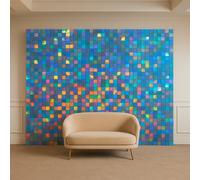 Sandra Chaircovers Sequin Wall Panel Collection, 30Cm X 30Cm, Square Sequin Wall Panel Backdrop, Single, Iridescent Silver, Acrylic Sequins