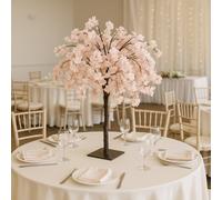 Sandra Chaircovers Wedding General 120Cm Blush Artificial Wisteria Cherry Bloom Tree, Single Tabletop Centrepiece For Indoor Steel Base