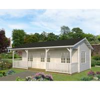 Sandra L (7.9x3.7m | 25.6+11.1m2 | 44mm) Multi-Room Log Cabin