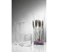 Sandra Rich Dekoglas Cylindrical Round Glass Vase H. 20cm, Ø 19cm Clear