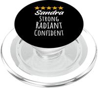 Sandra Strong Radiant Confident Inspirational Name Birthday PopSockets PopGrip for MagSafe