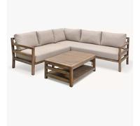 Sandridge Outdoor Corner Sofa Set Natural Acacia Wood
