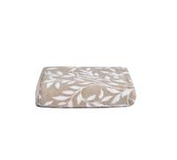 Dreams & Drapes - Natural Leaf Bath Towel (90 x 150cm) - 100% Cotton - Soft Touch - Botanical Vintage Towel in Natural - Floral Pattern - Bathroom Accessory
