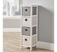 Sandringham 4 Drawer Chest Storage Unit Home Source White One Size