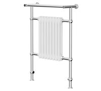 Sandringham and White Traditional Radiator | Chrome | Mild Steel | 940mm x 700mm