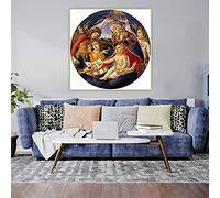 Sandro Botticelli《Madonna of the Magnificat》Canvas Art Oil Painting Artwork Picture Home Decoration Canvas Prints Painting 70x70cm Frameless