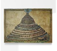 Sandro Botticelli Map of Hell | The Divine Comedy Painting, Vintage Dante's Inferno Drawing Print, Fine Art, Poster, Wall Hanging