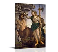 Sandro Botticelli Pallas And The Centaur 1480-1485 Renaissance Wall Art Print Featuring Mythological Figures Art Print Wall Photo Paint Hanging Picture Family Bedroom Decor Gift Frame 16x24inch(40x60c