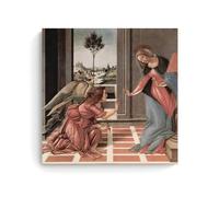 Sandro Botticelli The Annunciation Renaissance Poster with Angel And Virgin Mary for Wall Art Decor Canvas Art And Wall Art Picture Print Modern Family Bedroom Decors Unframe 24x24inch(60x60cm)