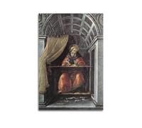 Sandro Botticelli Works (St Augustine in His Cell) Famous Artist Original Art Printed Hanging Canvas Wall Poster 08x12inch(20x30cm)
