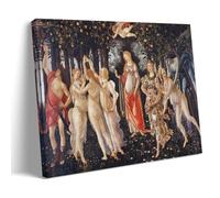 Sandro Botticelli's Primavera Renaissance Poster with Classical Mythology Figures And Fruit Trees in A Garden Wall Art Bedroom Prints Home Decor Hanging Picture Canvas Paintings Frame 12x18inch(30x45