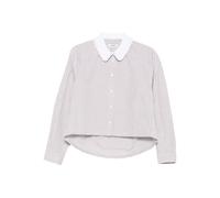 SANDRO checked Peter Pan collar shirt - Neutrals 0-1-2-3-4