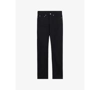 Sandro Mens Black Straight Slim-fit Jeans L