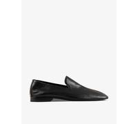 Sandro Mens Noir / Gris Leonardo Square-toe Leather Loafers Eur 44 10 Uk Men