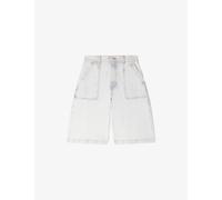 Sandro Womens Sandro Straight-Leg Faded-Wash Denim Bermuda Shorts Light Bu Jean 12