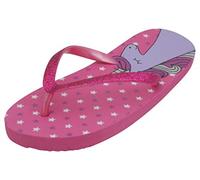 Sandrocks Girls Summer Fun Printed Flip Flops Pink Star Unicorn 2/3 UK
