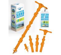SandShark New Sport Boat Anchor and Jet Ski Anchor. 4ft Shallow Water Anchor Pole for Boat and PWC. Sand Anchor Kit for Boat and Kayak Anchor System. Easy Storage, High-Strength ABS Plastic.