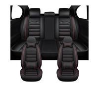 SANDSIS For Mitsubishi L200 For ASX For Outlander For Eclipse For Cross Universal Car Seat Covers Car Seat Covers Set(Black Red+cushion)