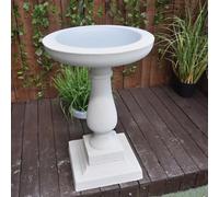 Sandstone Bird Bath With Round Bowl Abb2