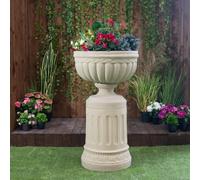 Sandstone Royale Urn On Round Plinth