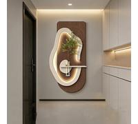 Sandstone Wall Decor Painting, Frameless 3D Stereo Wall Art with LED Lights, Decorative Art for Corridor, Passageway, Hallway Home Decoration(40 * 80cm)