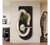 Sandstone Wall Decoration Painting, Frameless Sandstone Decoration with LED Lights, Three-Dimensional Wall Art Painting, Suitable for Corridors, Aisles(B,100 * 50CM)