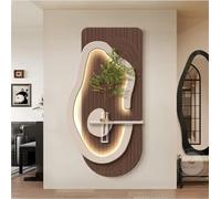 Sandstone Wall Decoration Painting, Frameless Sandstone Decoration with LED Lights, Three-Dimensional Wall Art Painting, Suitable for Corridors, Aisles(A,100 * 50CM)