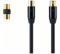 SANDSTROM Black Series Aerial Cable & Adapter - 5 m, Black