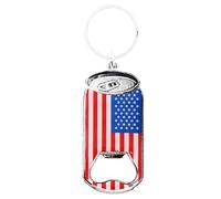 SandT Collection American USA Beer Bottle Opener Keychain - Can