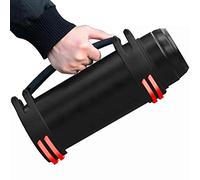 Sandtec Vacuum Travel Insulated Bottle Giant Flask 2L for Hot and Cold Drinks Stainless Steel Oversized Capacity Vacuum Insulated Thermal Reusable Water Bottle Tank for Home Outdoor (Black, 2L)
