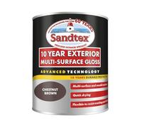 Sandtex 10 Year Exterior Multi Surface Gloss 750ml Chestnut Brown