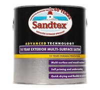 Crown Exterior Multi-Surface Satin Paint Sandtex 10 Year - Quick Drying - 750 ml Fern Canopy