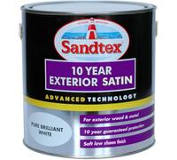 Sandtex 10 Year Exterior Satin 2.5lt Brilliant White