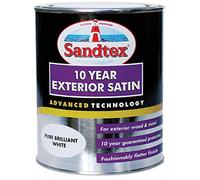 Sandtex 10 Year Satin Pure Brilliant White 750ml