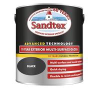 Sandtex 10 Year Black Gloss Multi-Surface Paint, 2.5L