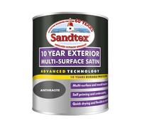 Sandtex 10 Year Multi Surface Quick Drying Satin Anthracite 750Ml