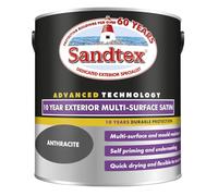 Sandtex 10 Year Multi Surface Satin Paint 2.5l Anthracite