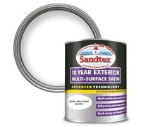 Sandtex 10 Year Multi-Surface Satin Paint Brilliant White 750ml