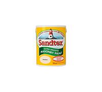 Sandtex 5L Smooth Masonry Paint Magnolia - Flexible, Dirt-Resistant Finish, Rainproof in 1 Hour